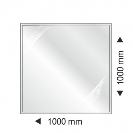 Скляна основа квадратна 1000x1000 mm