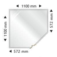 Скляна основа кутова 1100x1100 mm