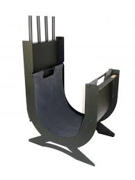 Набір для каміна з корзиною для дров "Перун" + сумка з брезенту