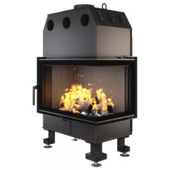 Камінна топка кутова SAVEN Energy 75х50х47R Black (15,1 kW) ECO